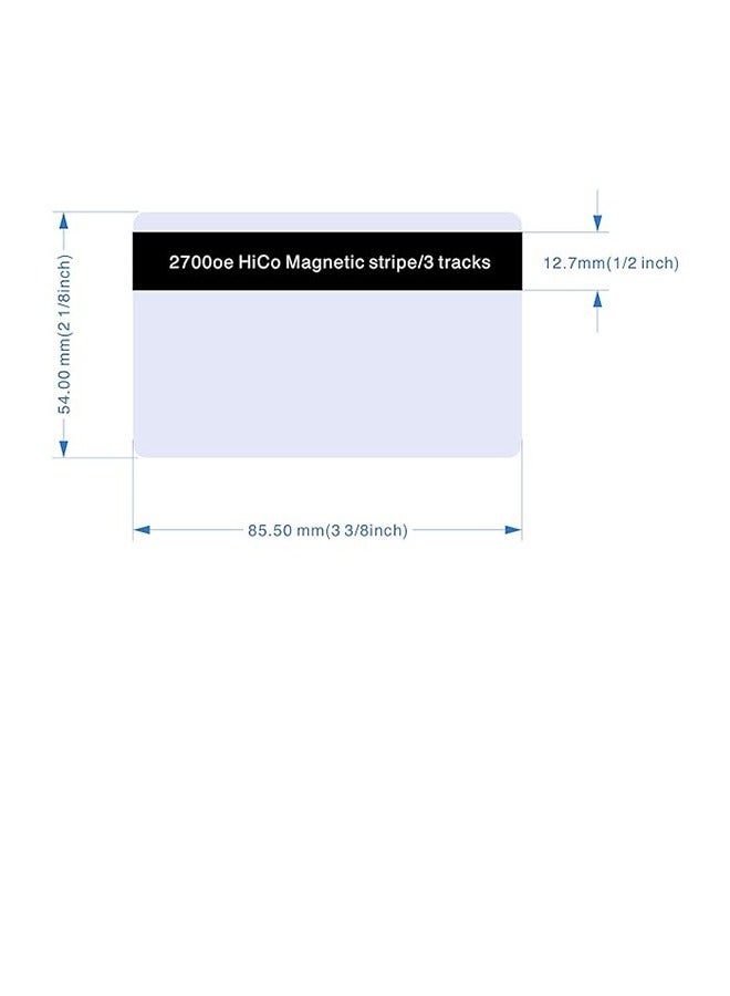 Blank magnetic plastic card suitable for printing and programming CR80 LOCO, pack of 250 cards - Image 5